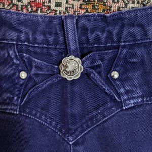 Roper Jeans Western 1980s Studded Purple Concho Size 32 / 13/14
